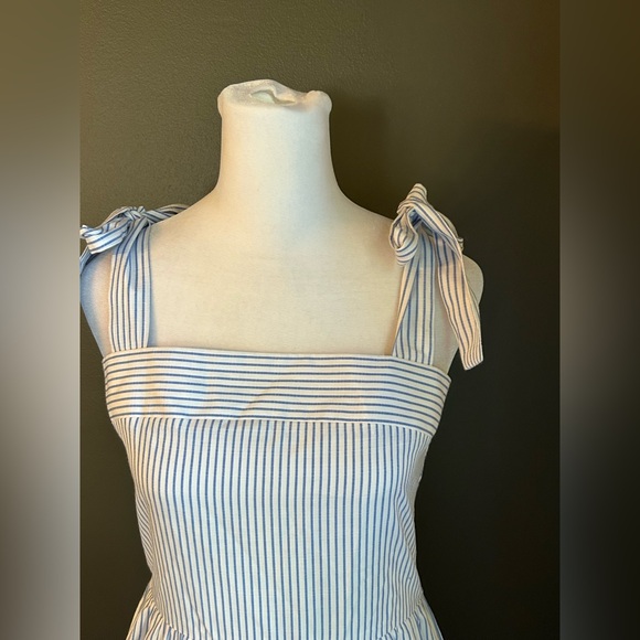 NWT $99 Amalli Talli Catalina Striped Tall Maxi Dress Blue White Sz Small - Picture 4 of 11